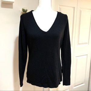 Black V-Neck Sweater